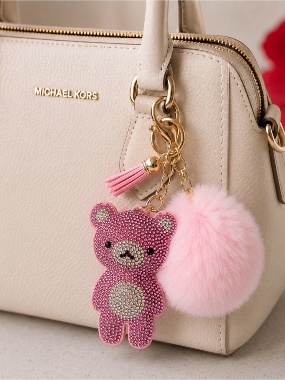 Teddy rhinestone Keychains